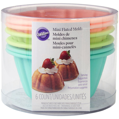 Juego 6 Moldes Silicona Mini Budines - Wilton